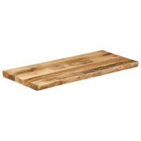 Produktbild för Bordsskiva 100x40x3,8 cm levande kant massivt grovt mangoträ