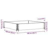 Produktbild för Odlingslåda 100x100 cm massiv furu