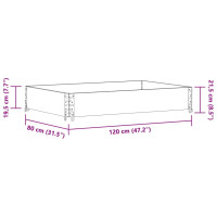 Produktbild för Odlingslåda grå 120x80 cm massiv furu