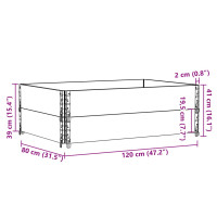 Produktbild för Odlingslåda 120x80 cm massiv furu