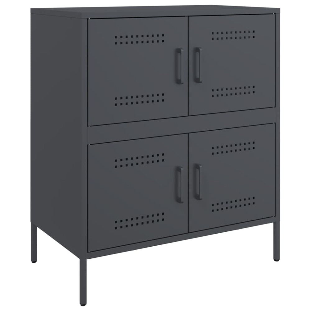 Produktbild för Skänk antracit 68x39x79 cm stål