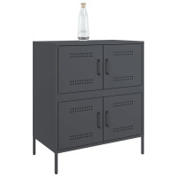 Produktbild för Skänk antracit 68x39x79 cm stål