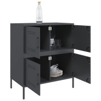 Produktbild för Skänk antracit 68x39x79 cm stål