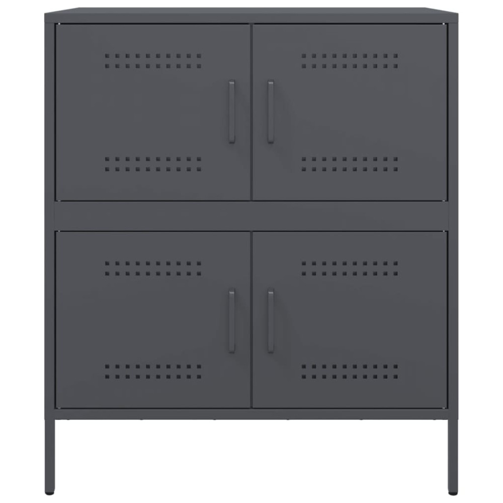 Produktbild för Skänk antracit 68x39x79 cm stål