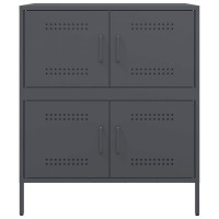 Produktbild för Skänk antracit 68x39x79 cm stål