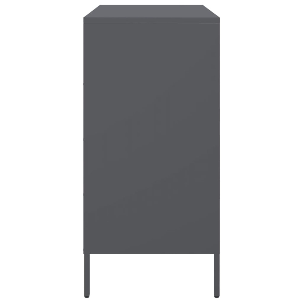 Produktbild för Skänk antracit 68x39x79 cm stål