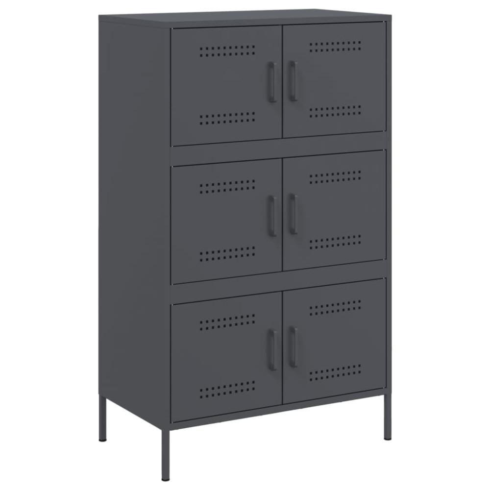 Produktbild för Högskåp antracit 68x39x113 cm stål