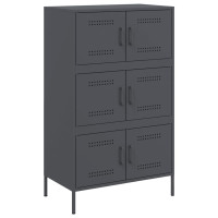 Produktbild för Högskåp antracit 68x39x113 cm stål