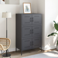 Produktbild för Högskåp antracit 68x39x113 cm stål