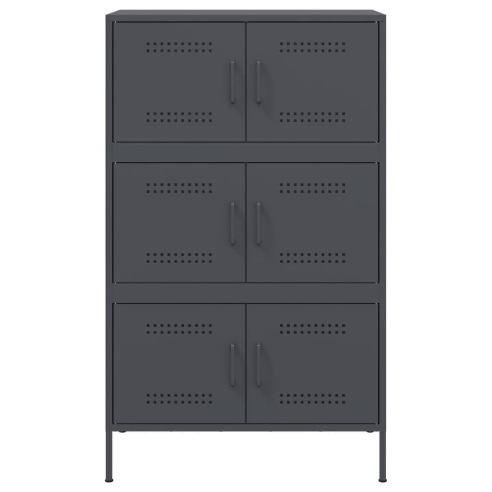 Produktbild för Högskåp antracit 68x39x113 cm stål