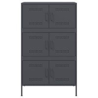 Produktbild för Högskåp antracit 68x39x113 cm stål