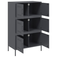 Produktbild för Högskåp antracit 68x39x113 cm stål