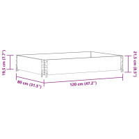 Produktbild för Odlingslåda brun 120x80 cm massiv furu