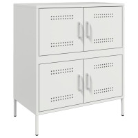 Produktbild för Skänk vit 68x39x79 cm stål