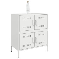 Produktbild för Skänk vit 68x39x79 cm stål