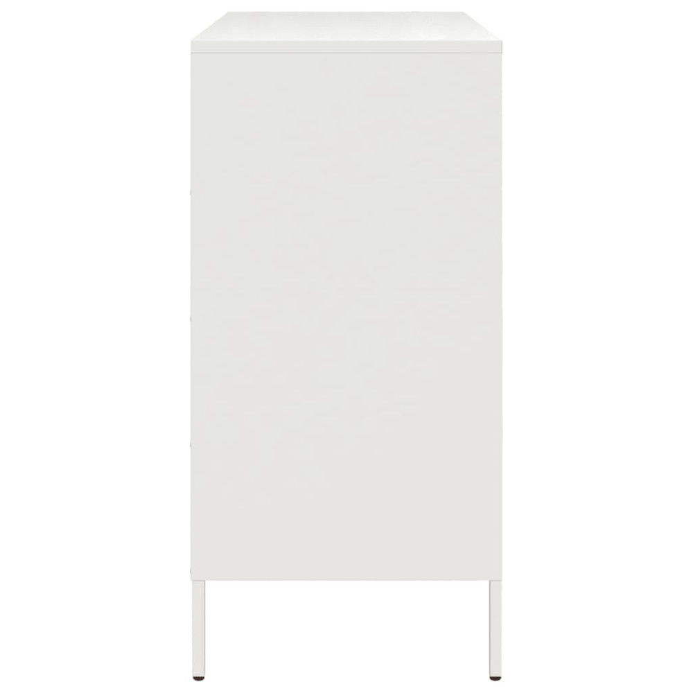 Produktbild för Skänk vit 68x39x79 cm stål