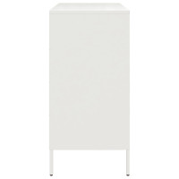 Produktbild för Skänk vit 68x39x79 cm stål