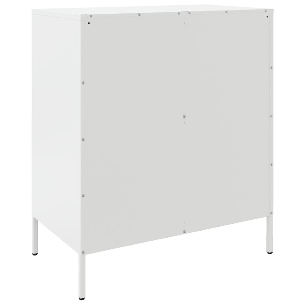 Produktbild för Skänk vit 68x39x79 cm stål