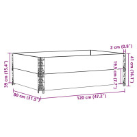 Produktbild för Odlingslåda brun 120x80 cm massiv furu