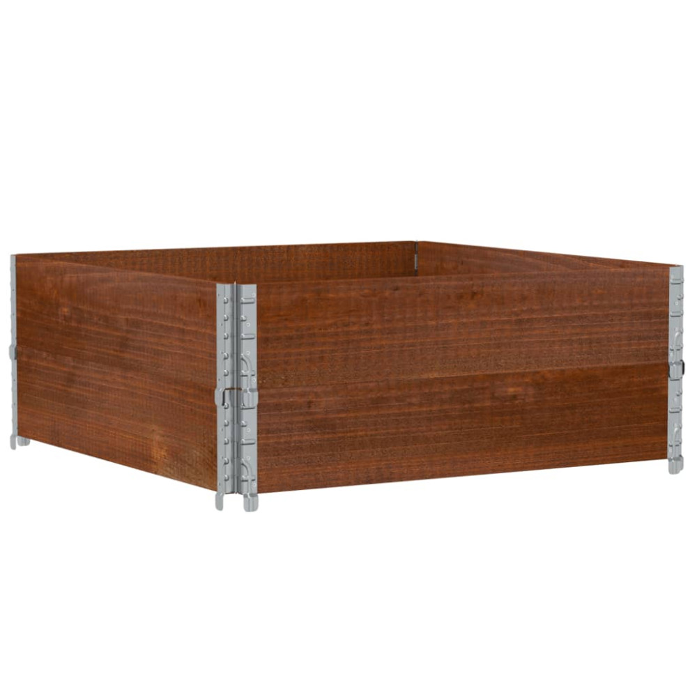 Produktbild för Odlingslåda brun 100x100 cm massiv furu