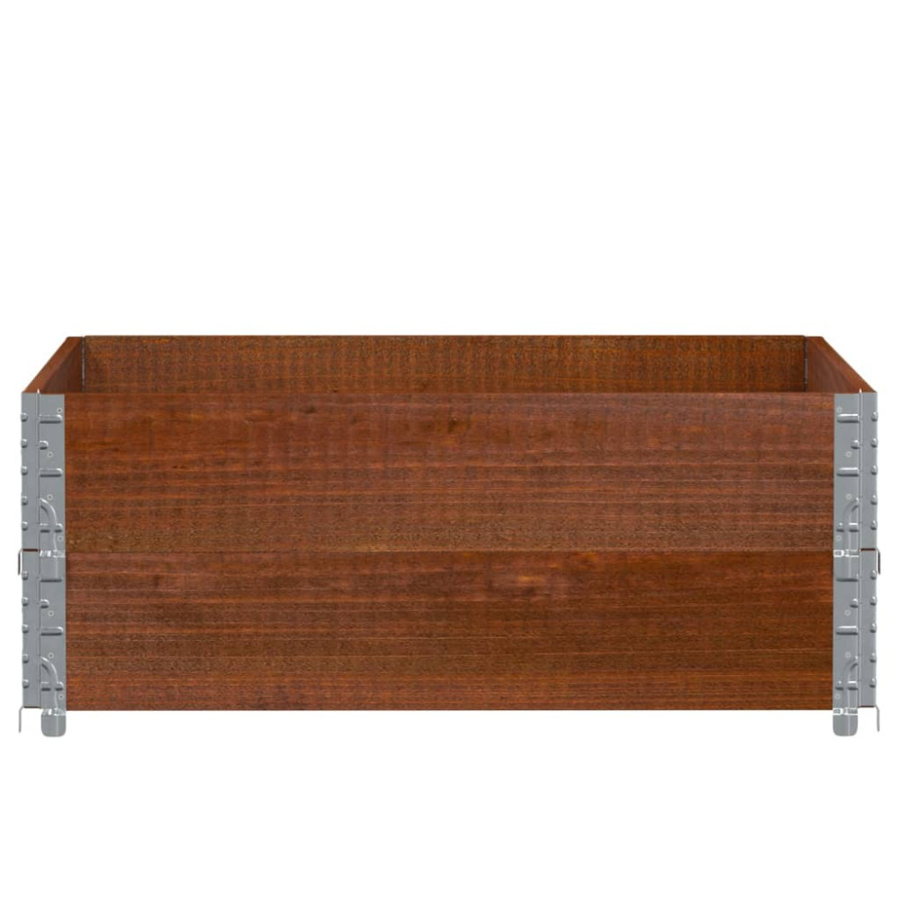 Produktbild för Odlingslåda brun 100x100 cm massiv furu
