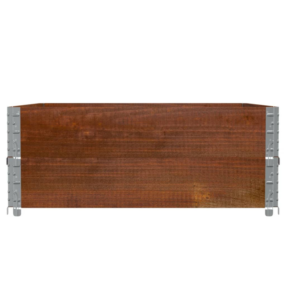 Produktbild för Odlingslåda brun 100x100 cm massiv furu