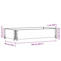 Produktbild för Odlingslåda brun 100x50 cm massiv furu