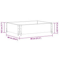 Produktbild för Odlingslåda 80x60 cm massivt furuträ