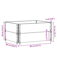 Produktbild för Odlingslåda brun 80x60 cm massiv furu