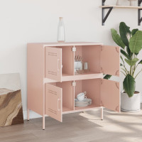 Produktbild för Skänk rosa 68x39x79 cm stål