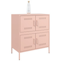 Produktbild för Skänk rosa 68x39x79 cm stål