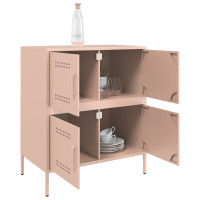 Produktbild för Skänk rosa 68x39x79 cm stål
