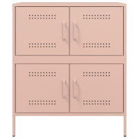 Produktbild för Skänk rosa 68x39x79 cm stål