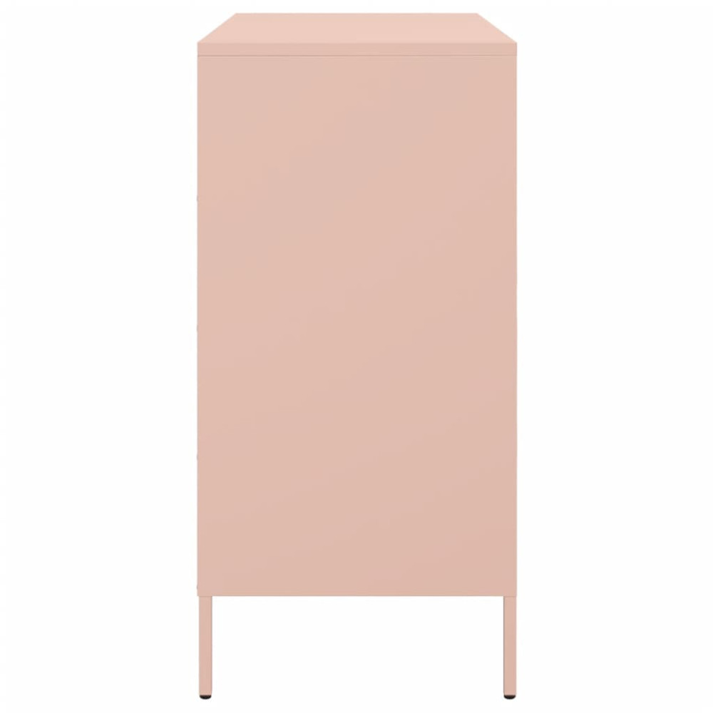 Produktbild för Skänk rosa 68x39x79 cm stål
