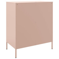 Produktbild för Skänk rosa 68x39x79 cm stål