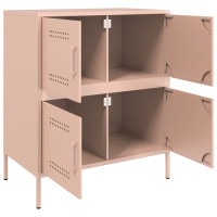 Produktbild för Skänk rosa 68x39x79 cm stål