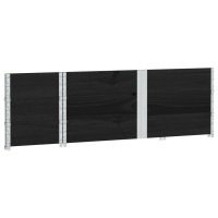 Produktbild för Odlingslåda svart 150x50 cm massiv furu