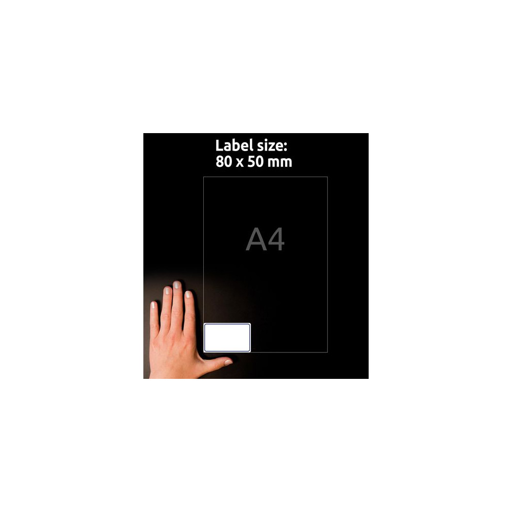 Produktbild för Namnskylt AVERY blå 80x50mm 200/fp