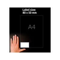 Produktbild för Namnskylt AVERY blå 80x50mm 200/fp