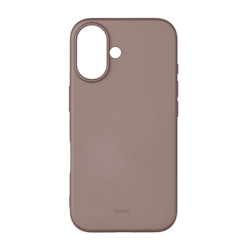 ONSALA Back Sil Touch Recycled MagSerie iPhone 16 Chocolate