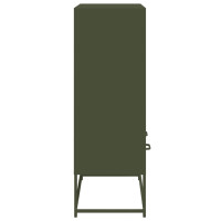 Produktbild för Högskåp olivgrön 68x39 x111,5 cm stål
