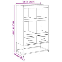 Produktbild för Högskåp antracit 68x39x111,5 cm stål