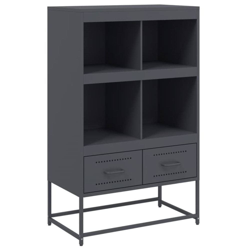 Produktbild för Högskåp antracit 68x39x111,5 cm stål