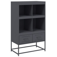 Produktbild för Högskåp antracit 68x39x111,5 cm stål