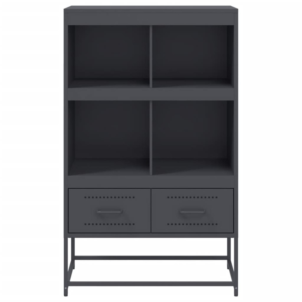 Produktbild för Högskåp antracit 68x39x111,5 cm stål
