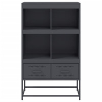 Produktbild för Högskåp antracit 68x39x111,5 cm stål