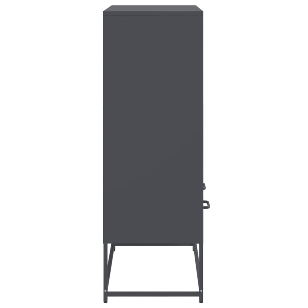 Produktbild för Högskåp antracit 68x39x111,5 cm stål