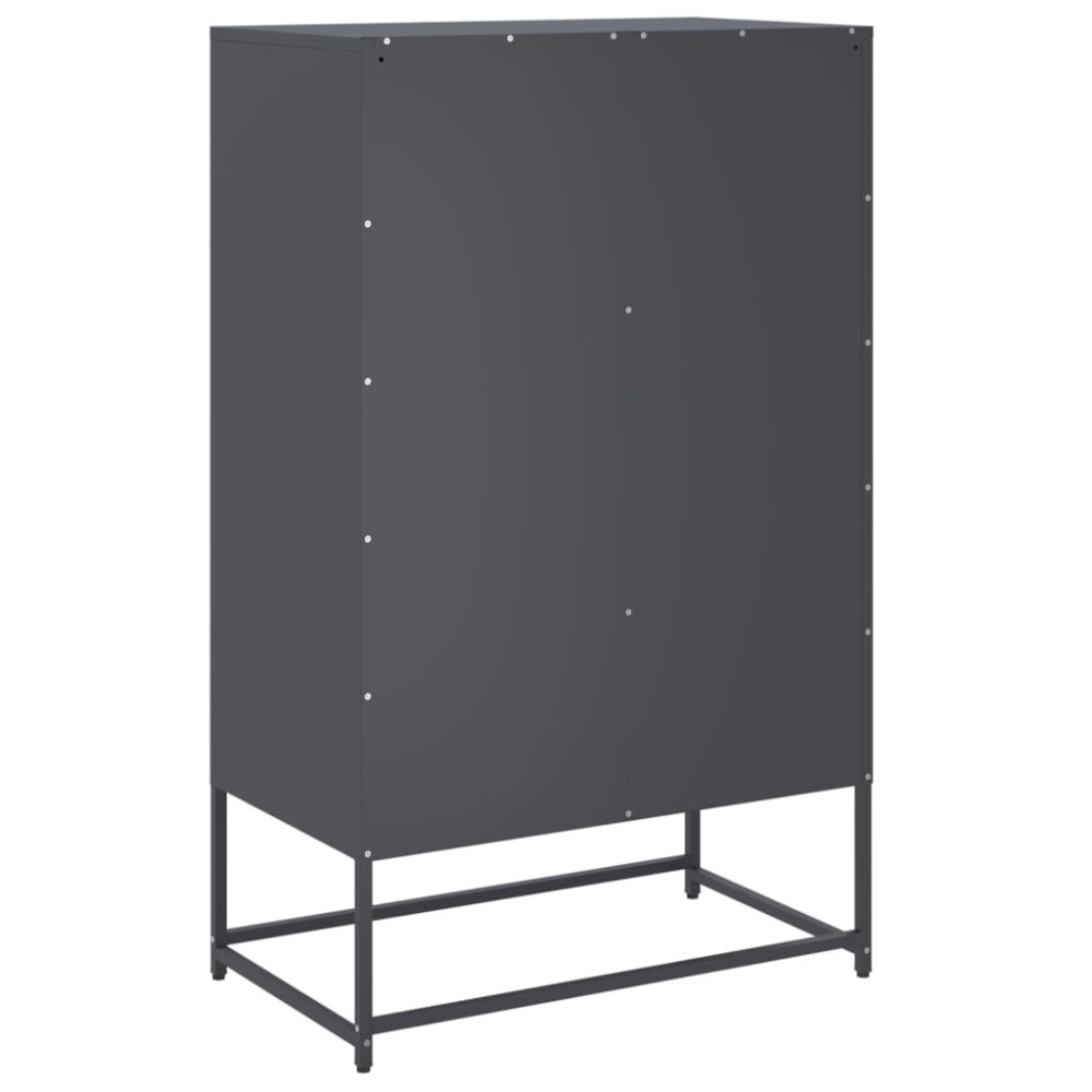 Produktbild för Högskåp antracit 68x39x111,5 cm stål