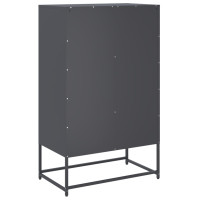 Produktbild för Högskåp antracit 68x39x111,5 cm stål