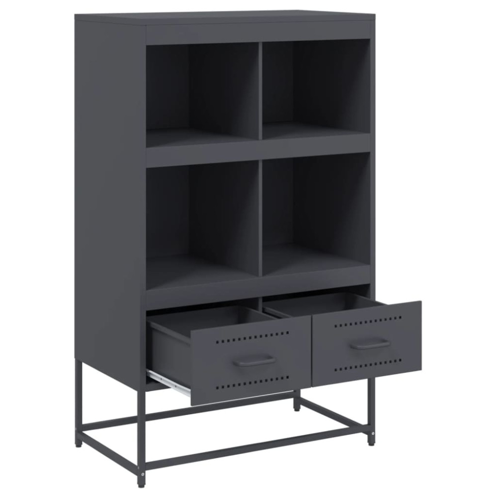 Produktbild för Högskåp antracit 68x39x111,5 cm stål